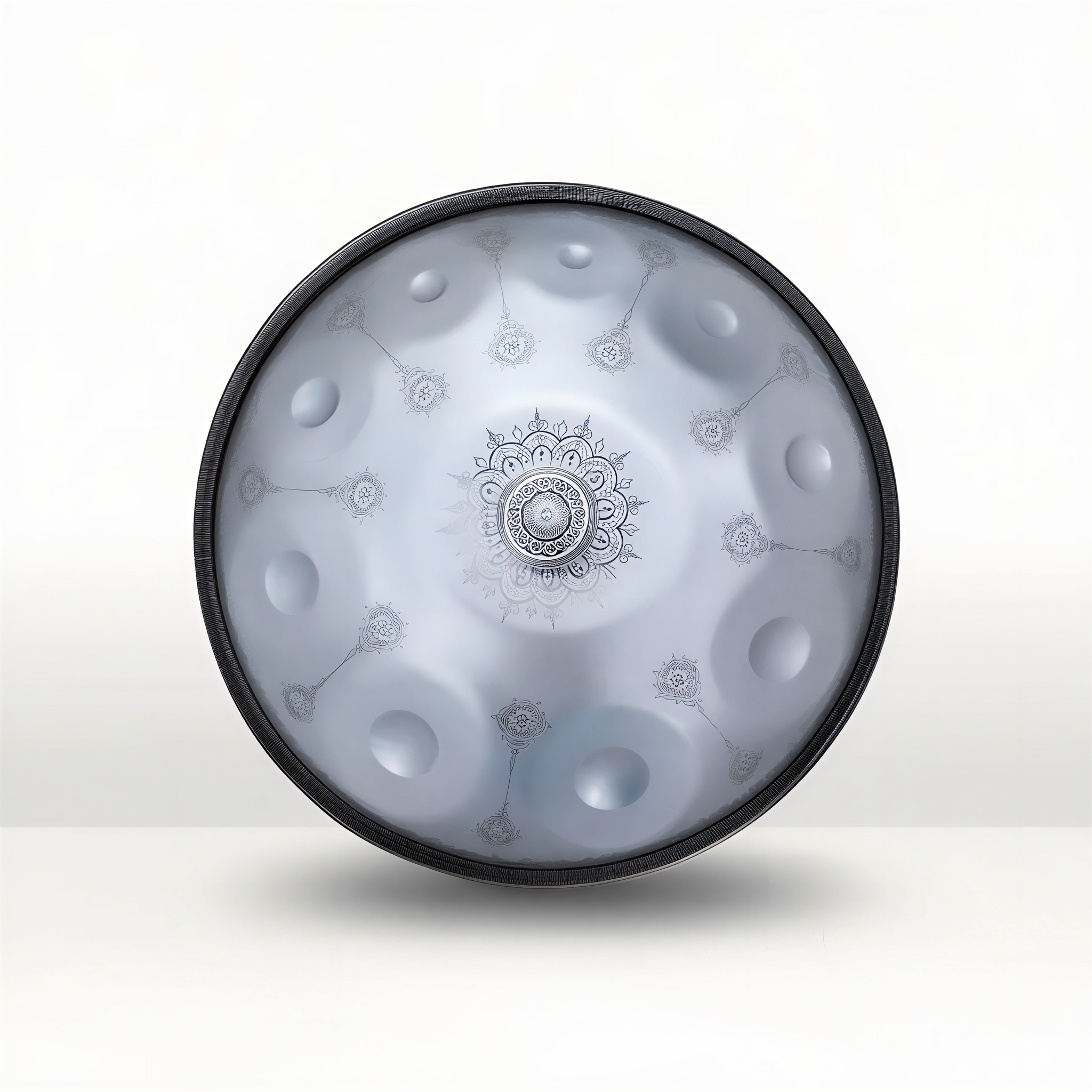 Handpan  Ré Mineur 9/10 Notes – Motif Floral