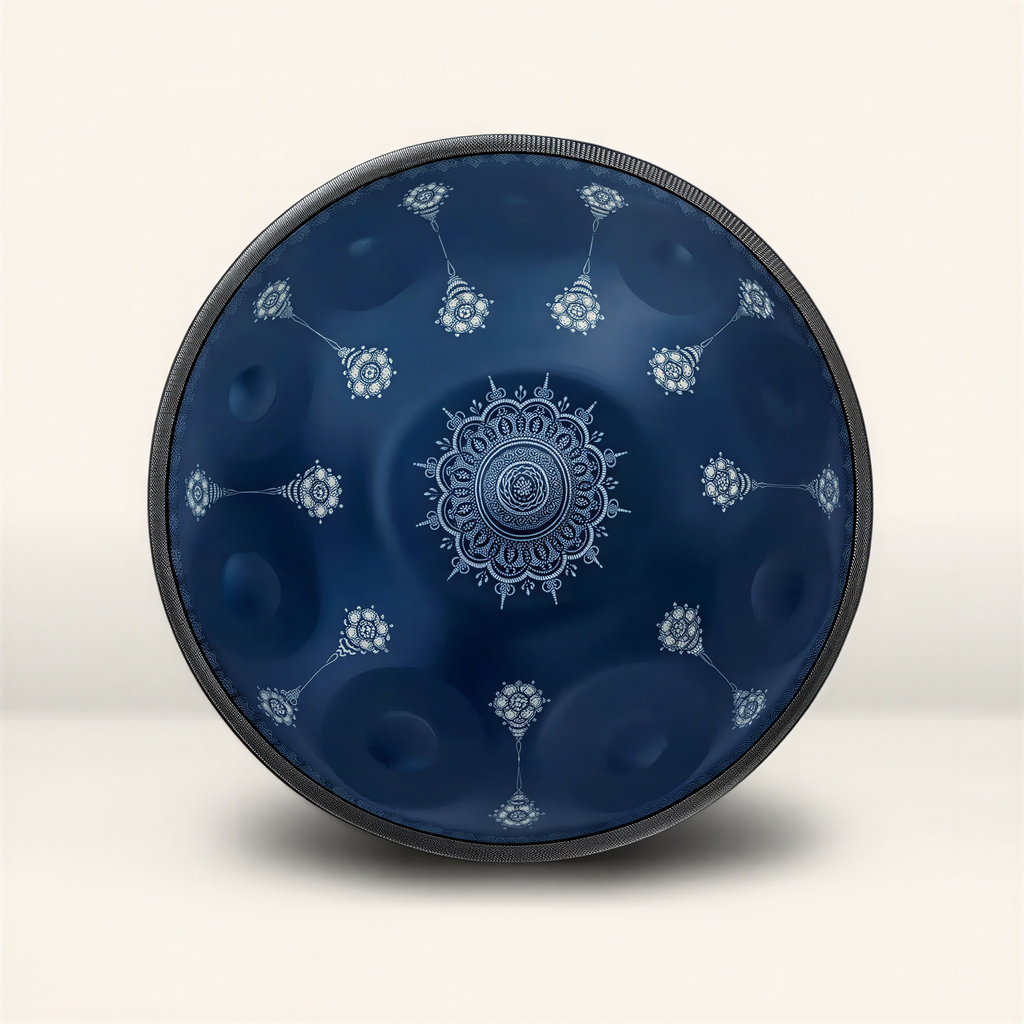 Handpan  Ré Mineur 9/10 Notes – Motif Floral