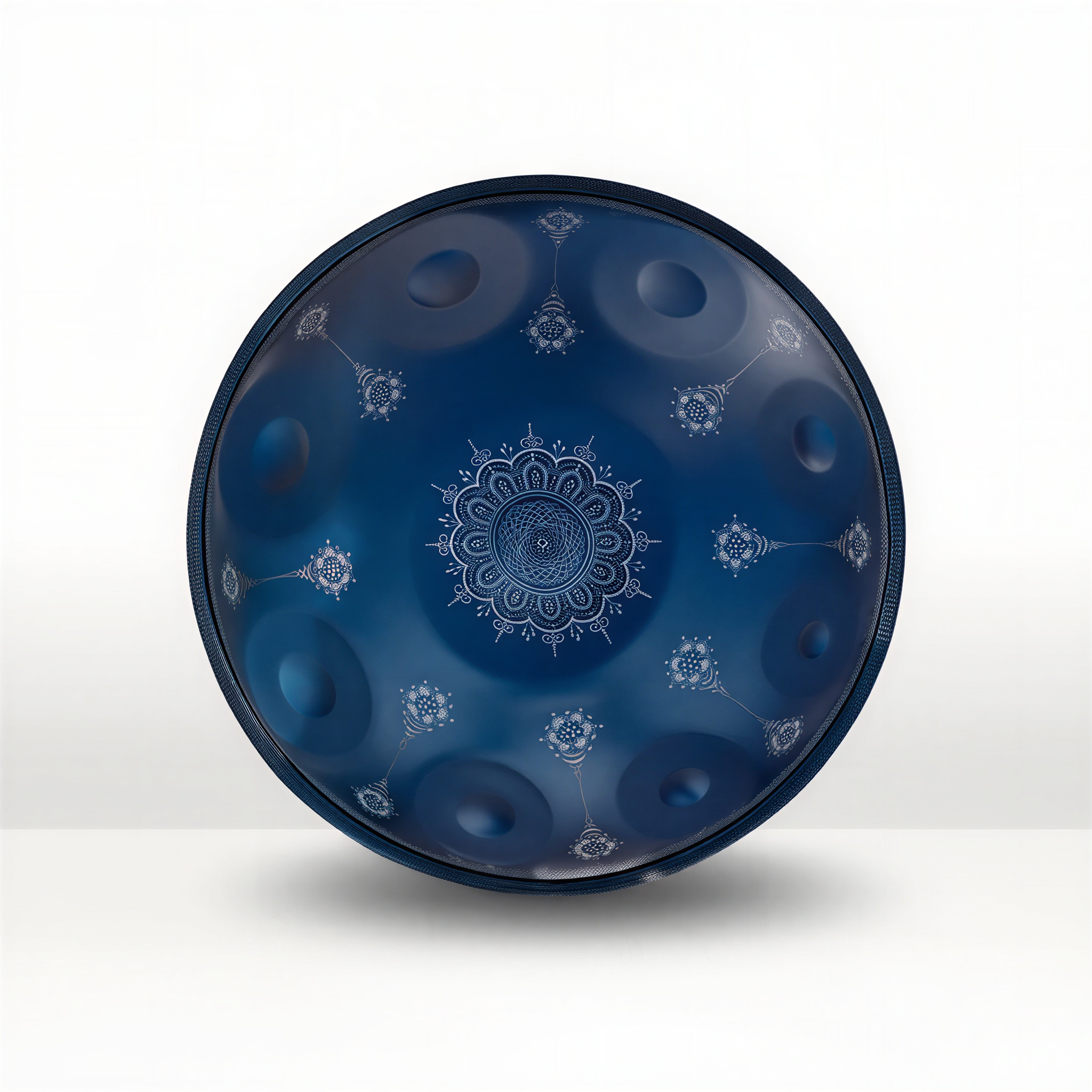 Handpan  Ré Mineur 9/10 Notes – Motif Floral