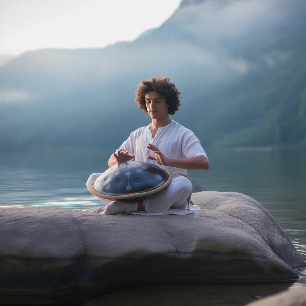 Handpan  Ré Mineur 9/10 Notes – Motif Floral