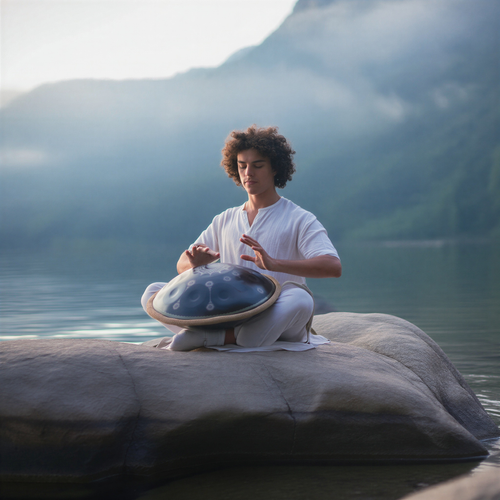 Handpan  Ré Mineur 9/10 Notes – Motif Floral